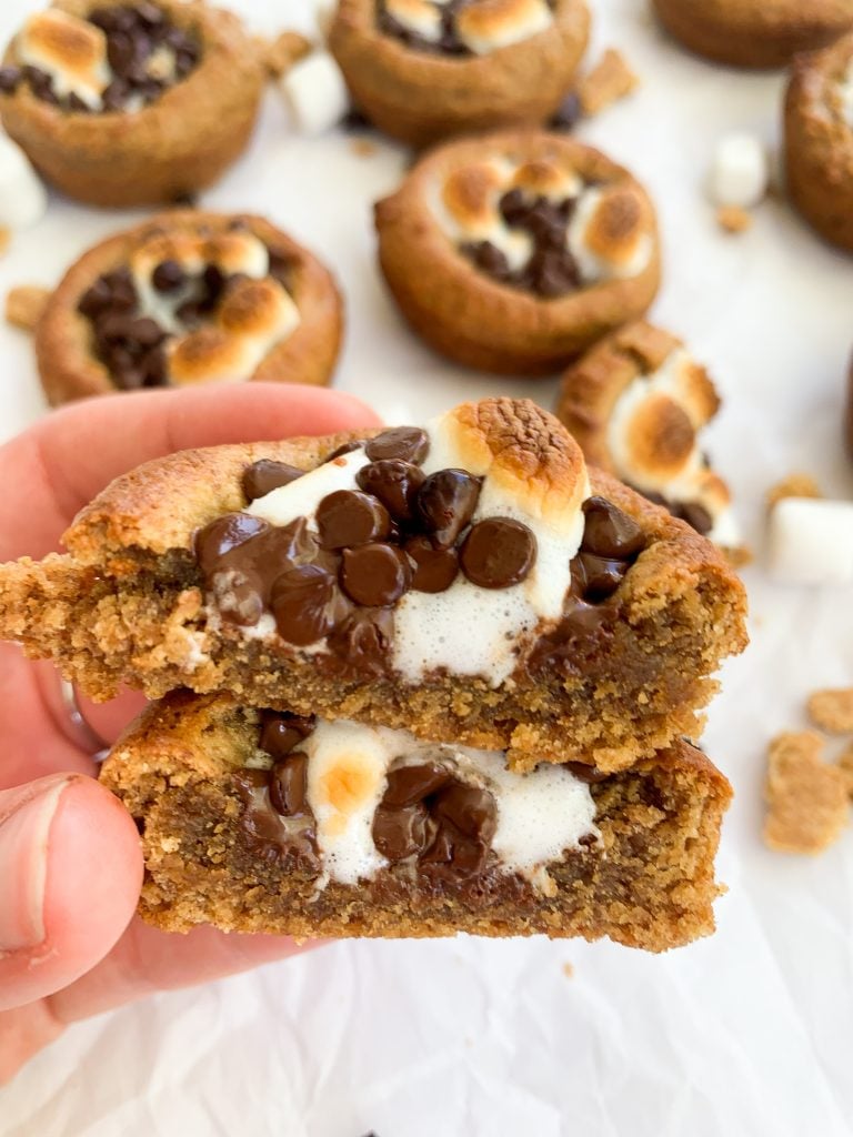 a s'mores cookie cup