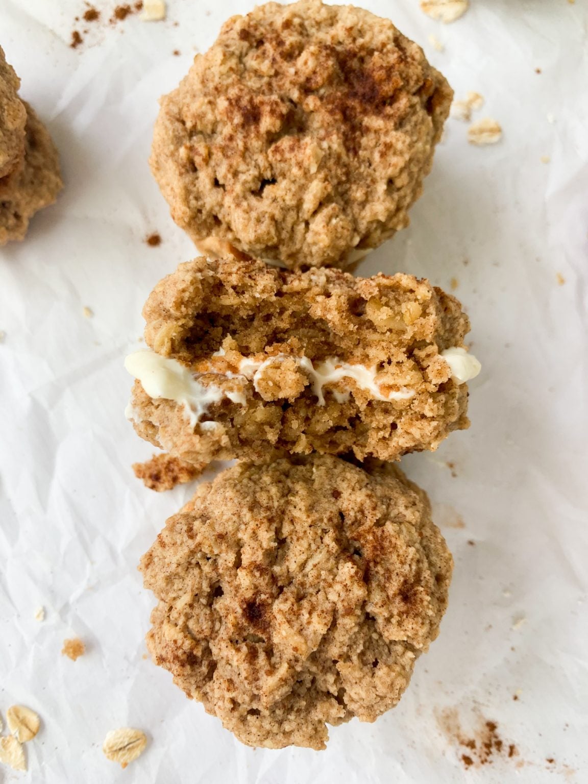 Oatmeal Cookie Sandwiches with Cream Cheese Filling Wellness by Kay