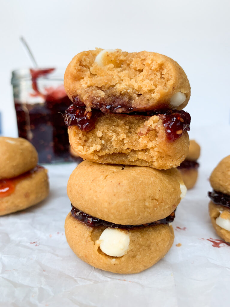 peanut butter & jelly cookie sandwiches