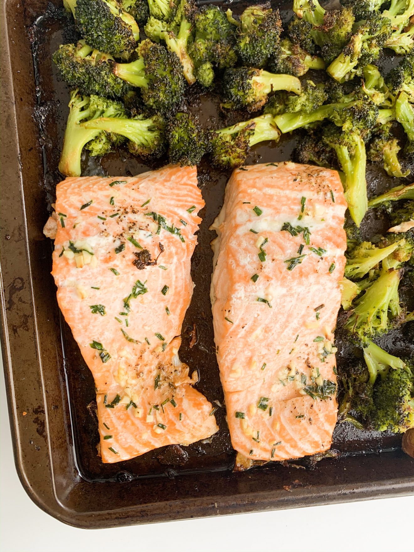 Sheet Pan Salmon With Broccoli And Potatoes - Wellness By Kay