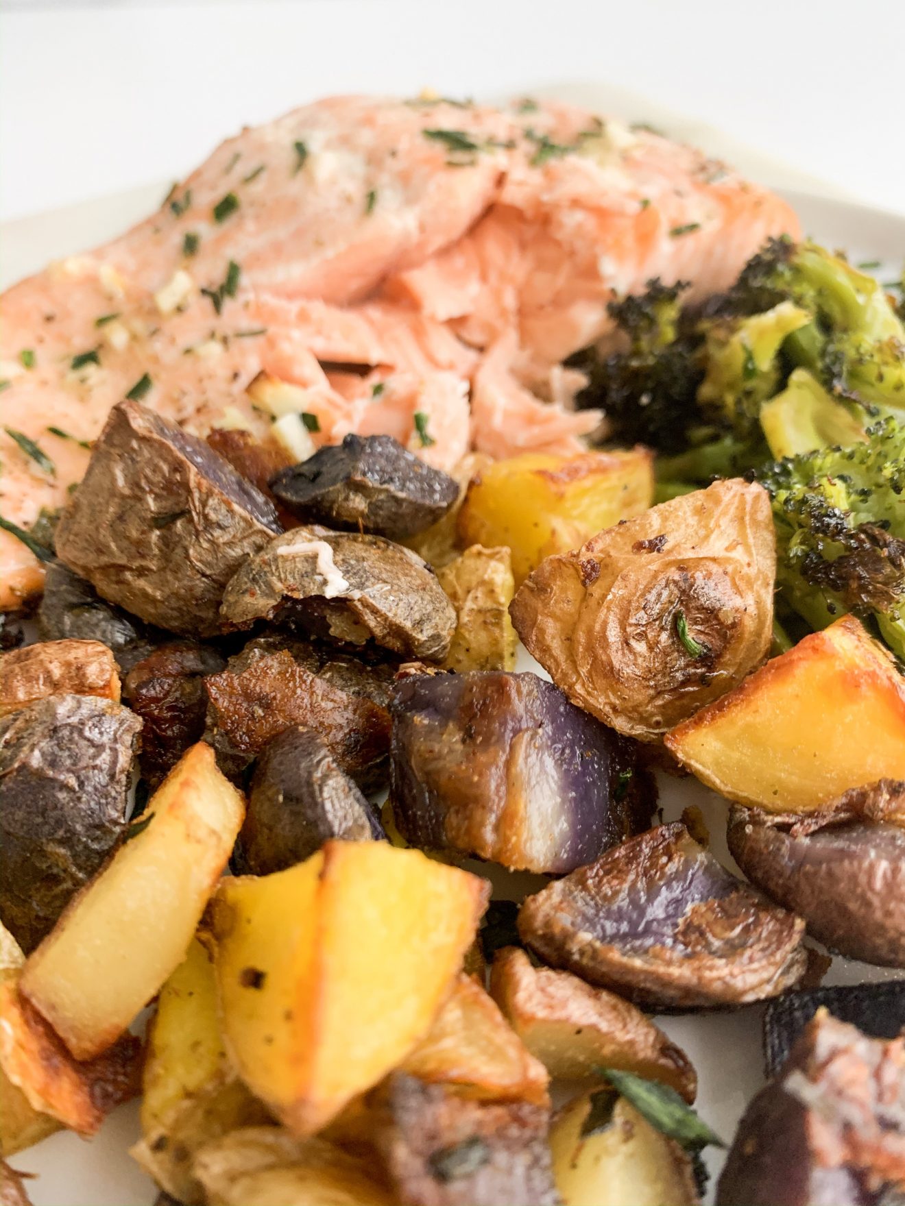 Sheet Pan Salmon with Broccoli and Potatoes - Wellness by Kay