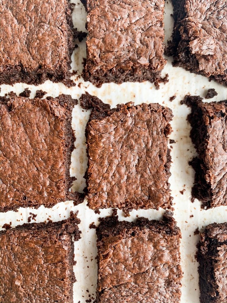 perfectly fudgy dairy and gluten free brownies