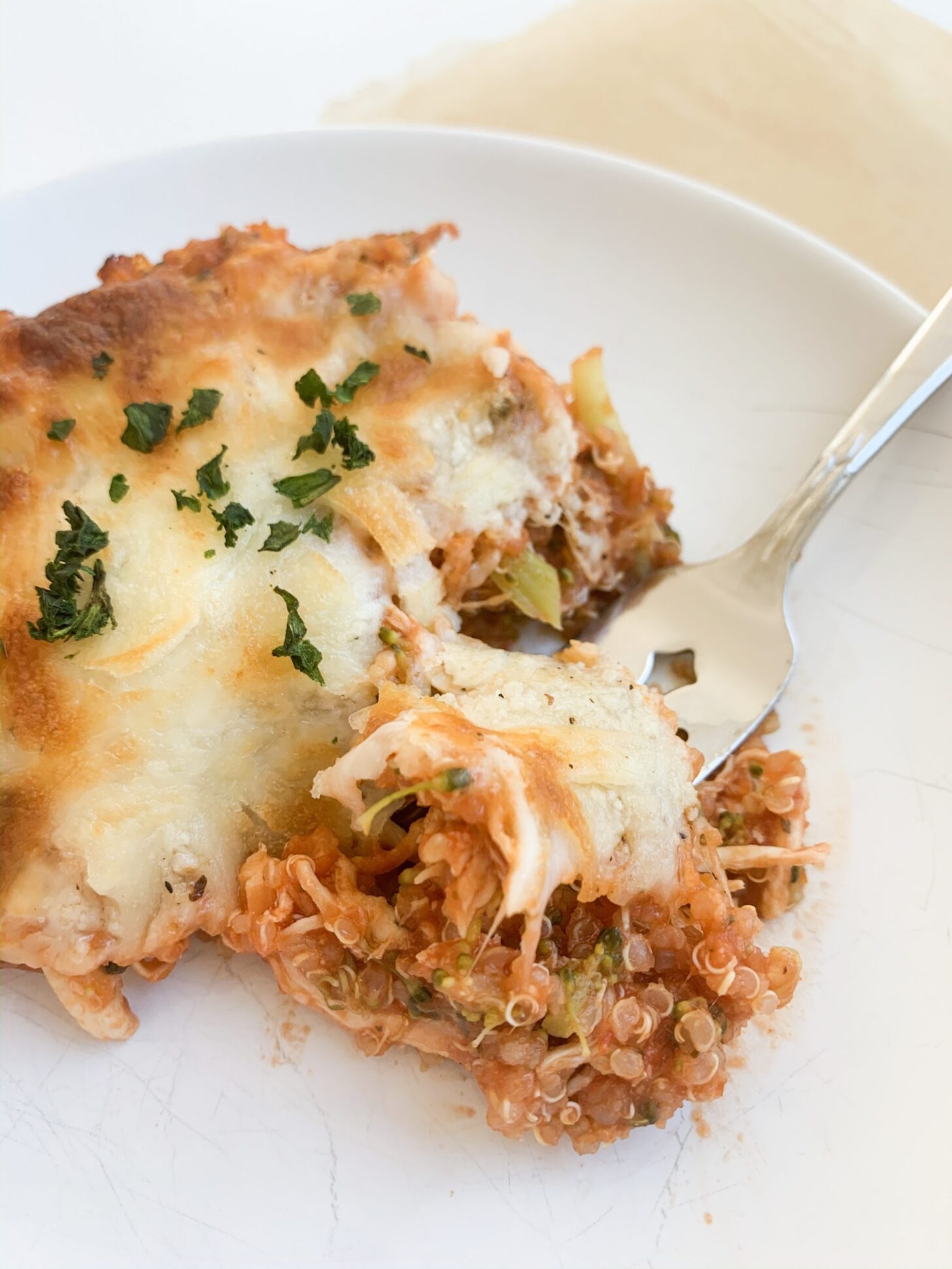 Chicken Parmesan Quinoa Casserole - Wellness by Kay