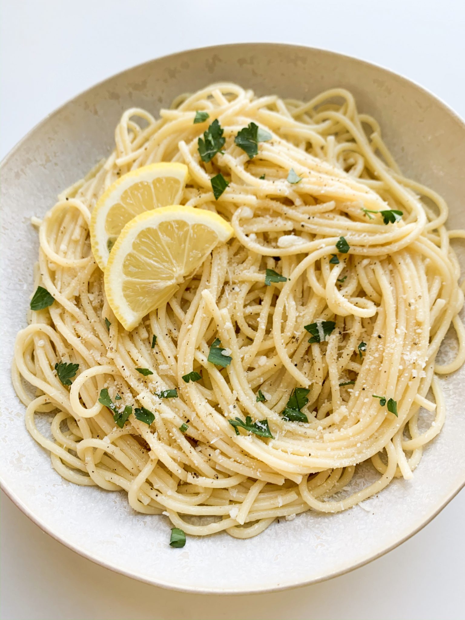 Simple Lemon Parmesan Pasta - Wellness by Kay
