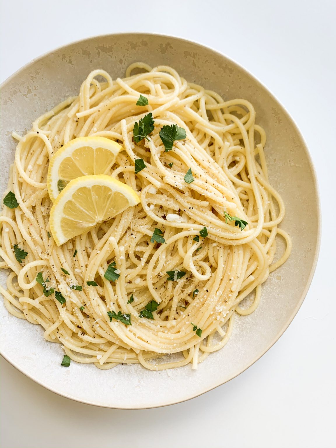 Simple Lemon Parmesan Pasta - Wellness by Kay