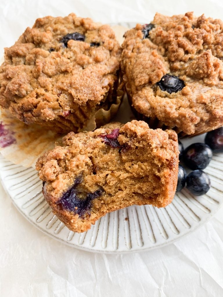 close up shot of a blueberry muffin