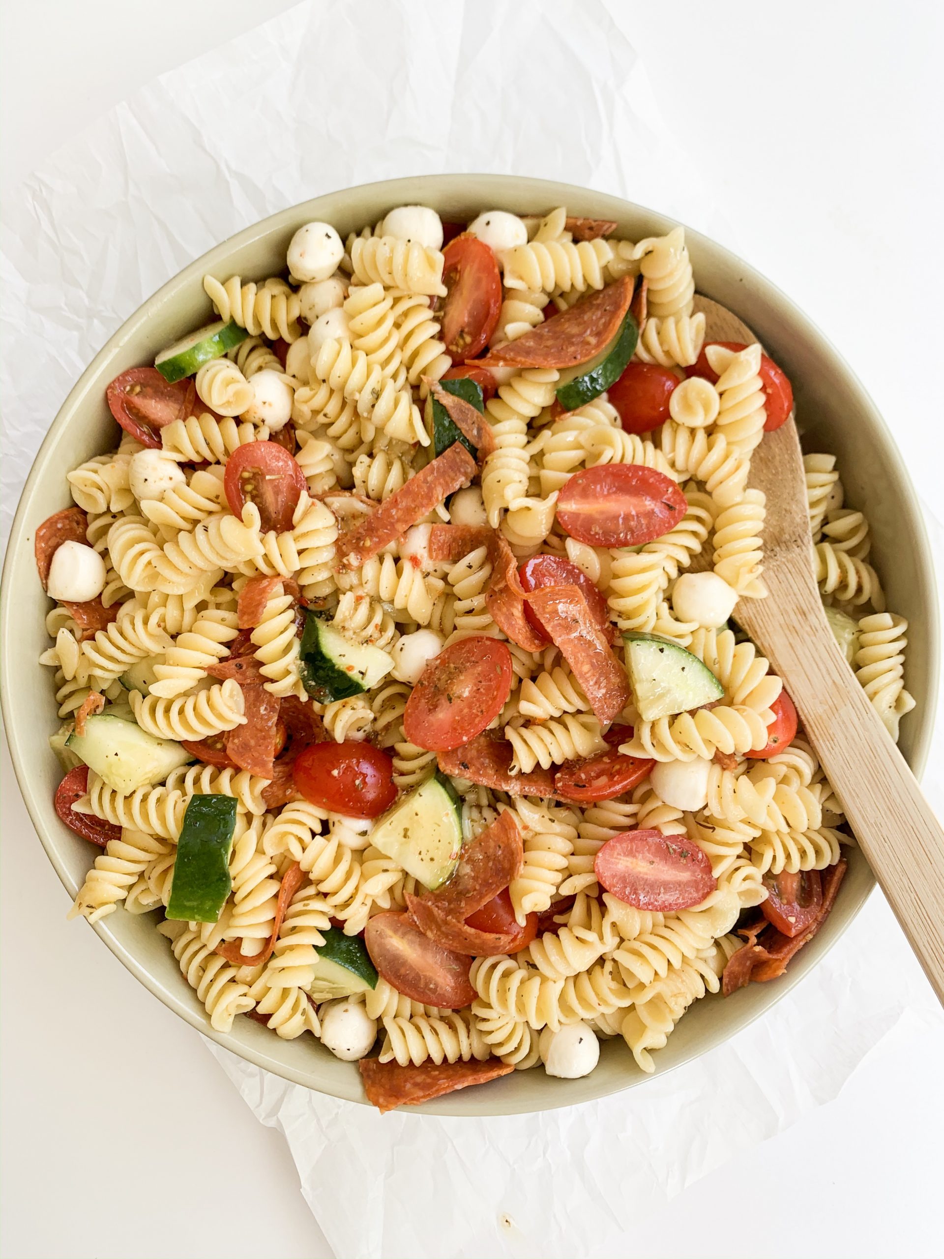 Easy Italian Pasta Salad - Wellness by Kay