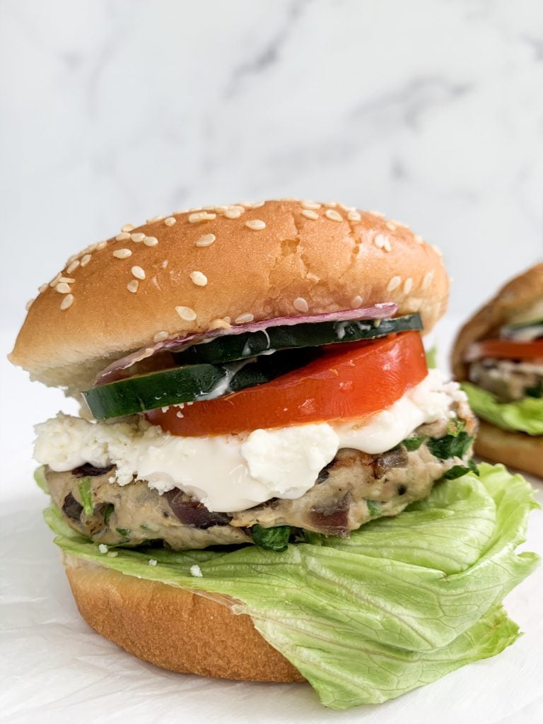 spinach & feta turkey burgers