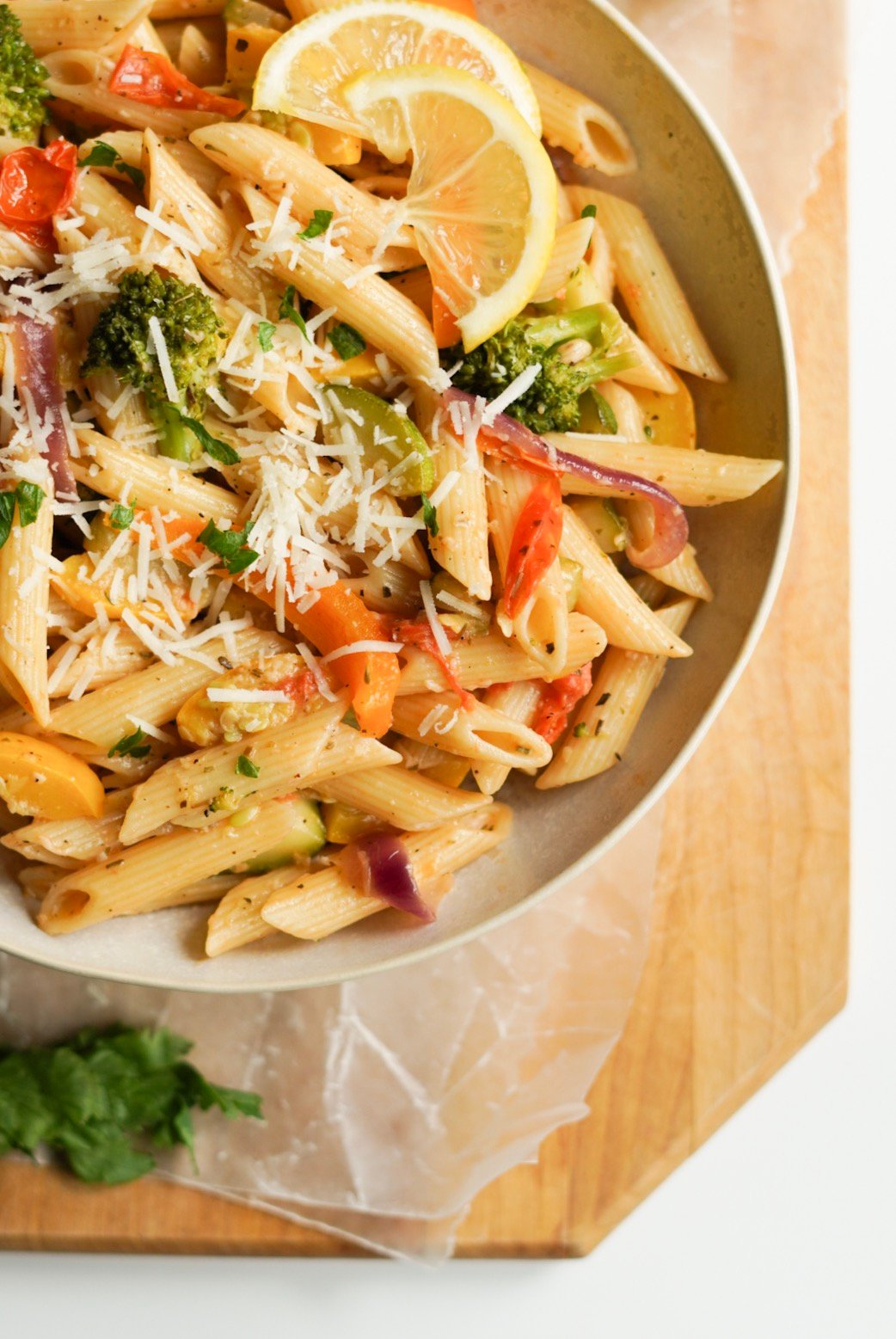 Healthy Pasta Primavera - Wellness by Kay