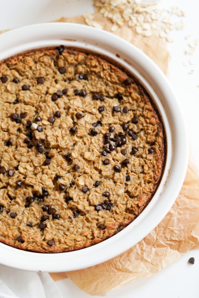 chocolate chip baked oats
