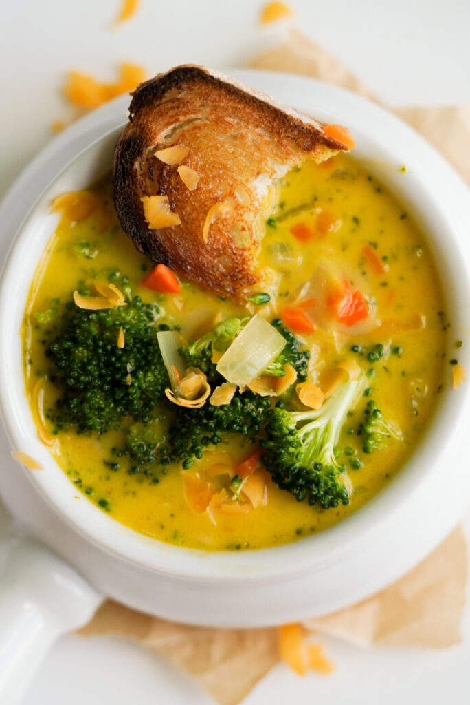 lightened up broccoli cheddar soup