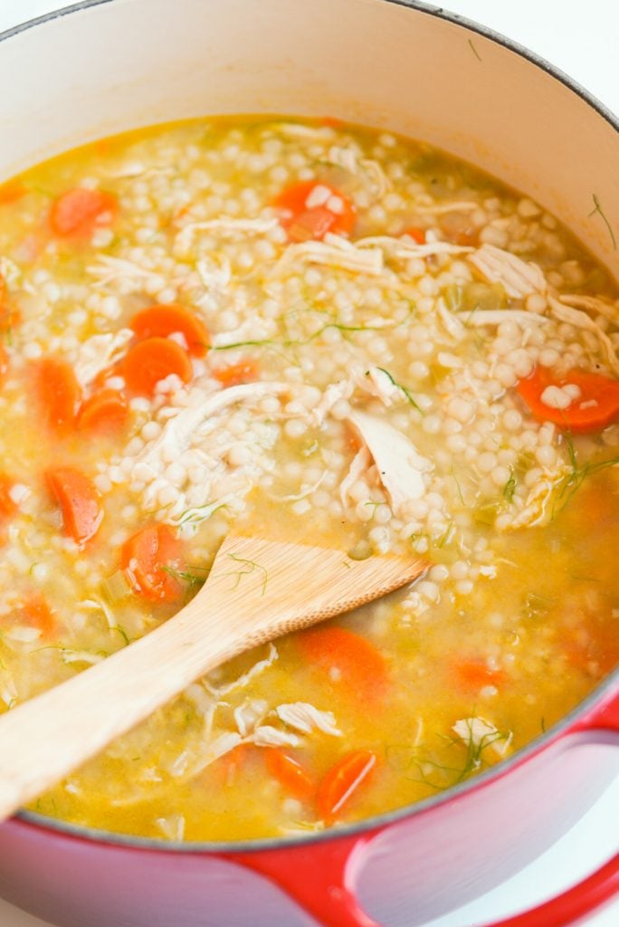 Chicken Soup with Pearl Couscous
