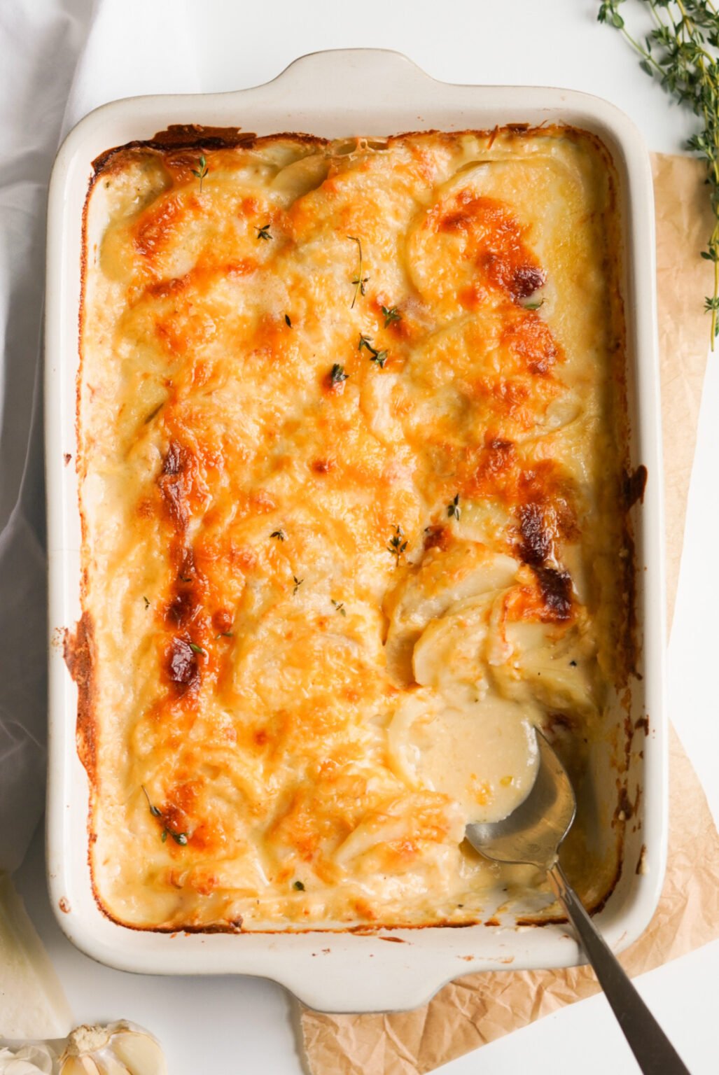 Cheesy Au Gratin Potatoes (Gruyere, Cheddar, & Parmesan) - Wellness by Kay