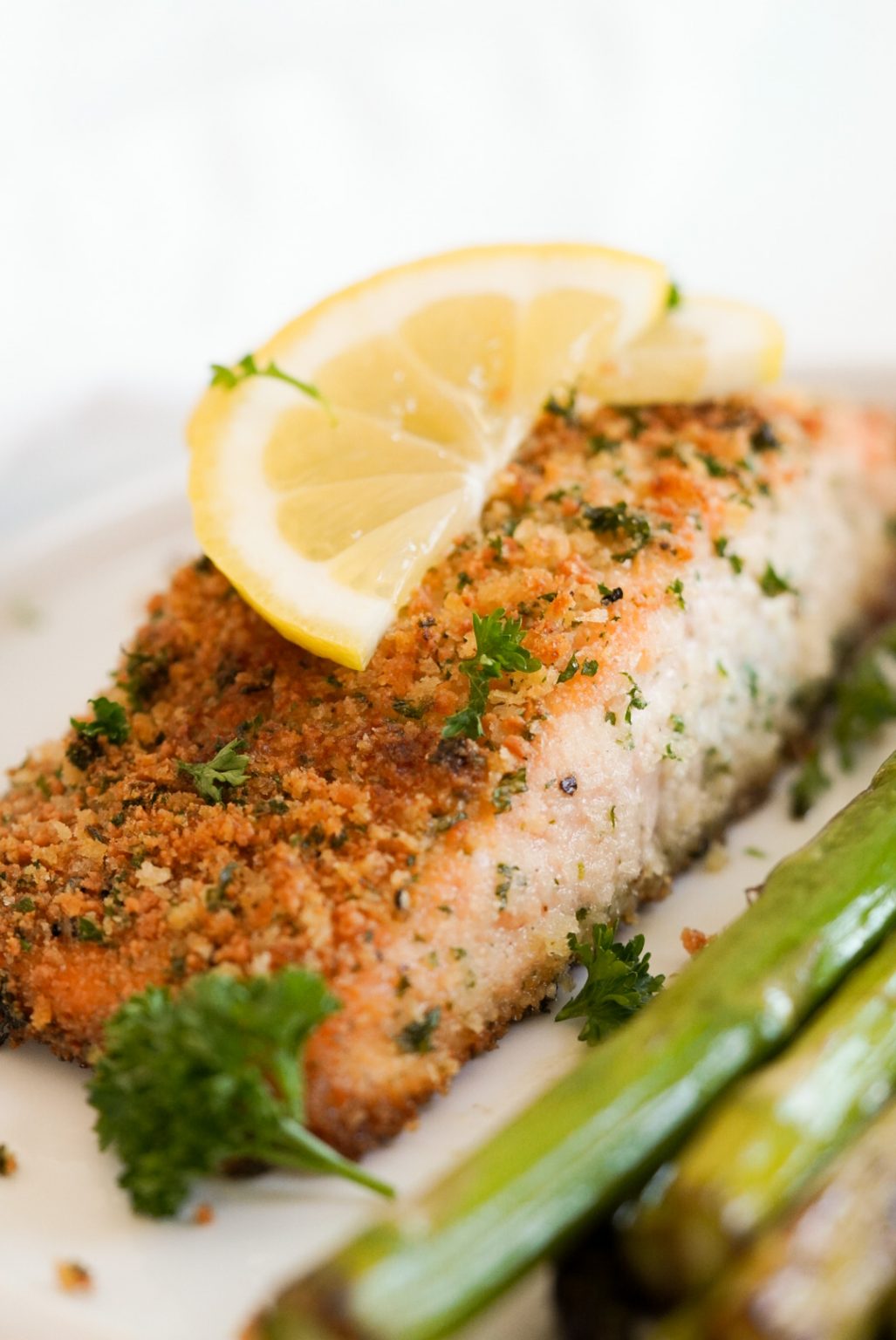Parsley Parmesan Herb Crusted Salmon (Oven Baked) - Wellness by Kay