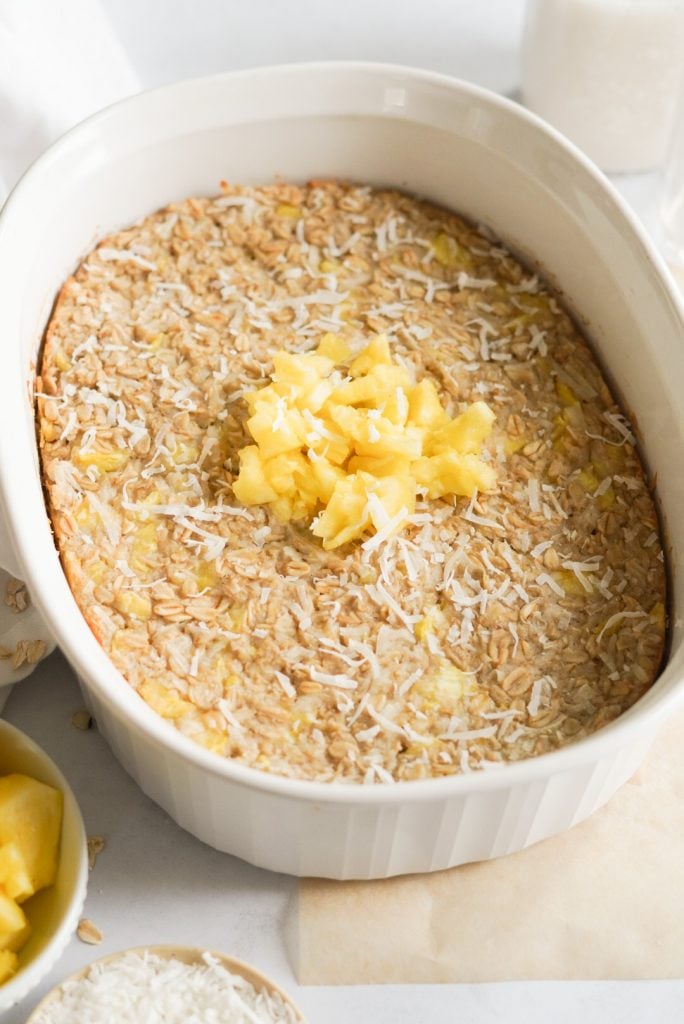 summer oatmeal in a large baking dish