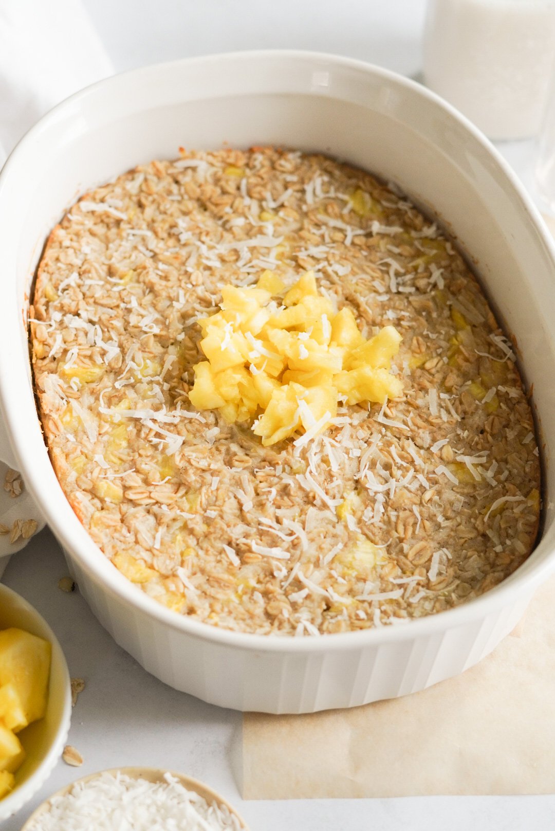 Pineapple Coconut Baked Oatmeal - Wellness by Kay