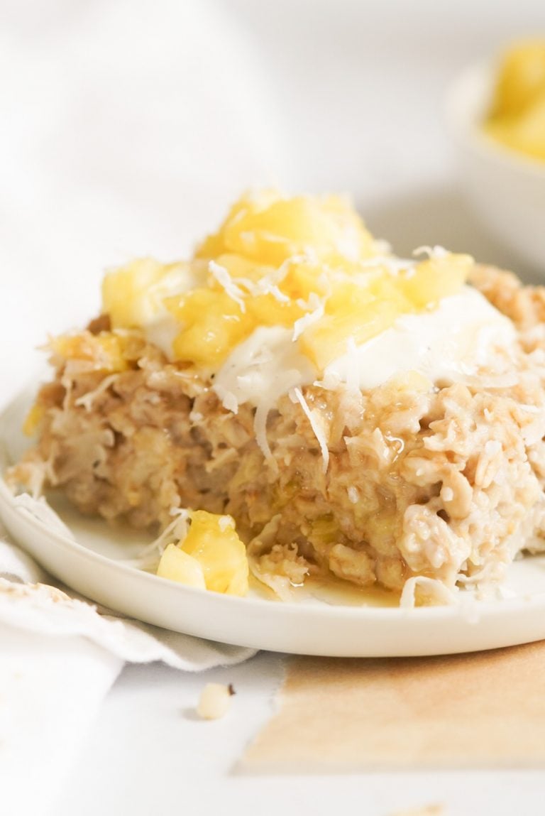 Pineapple Coconut Baked Oatmeal - Wellness by Kay