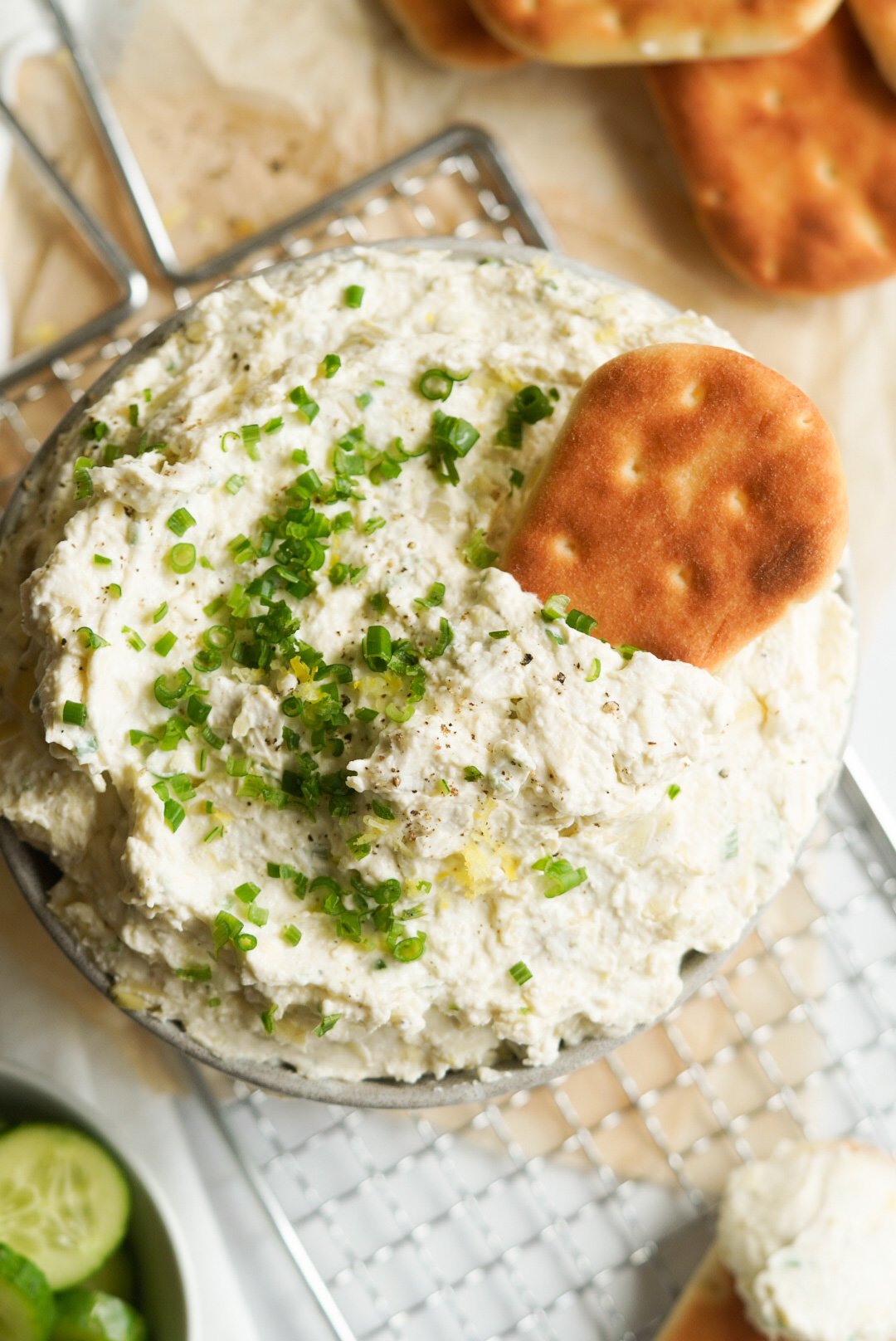 Cold Parmesan Artichoke Dip (No Mayo) - Wellness by Kay