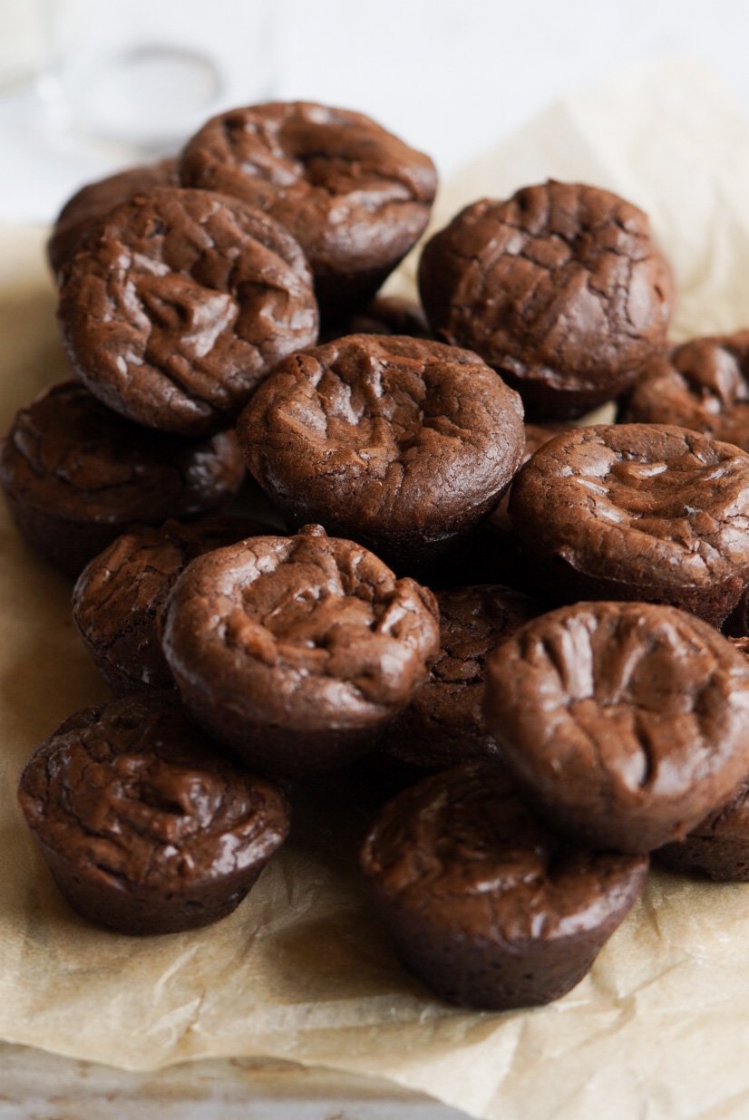 Mini Chocolate Fudge Brownie Bites Wellness by Kay