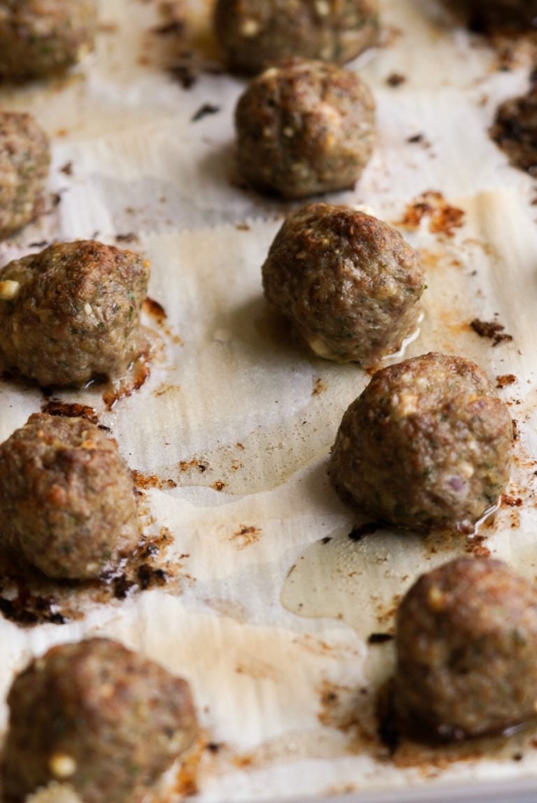 Greek Lamb & Feta Meatballs with Tzatziki Sauce - Wellness by Kay