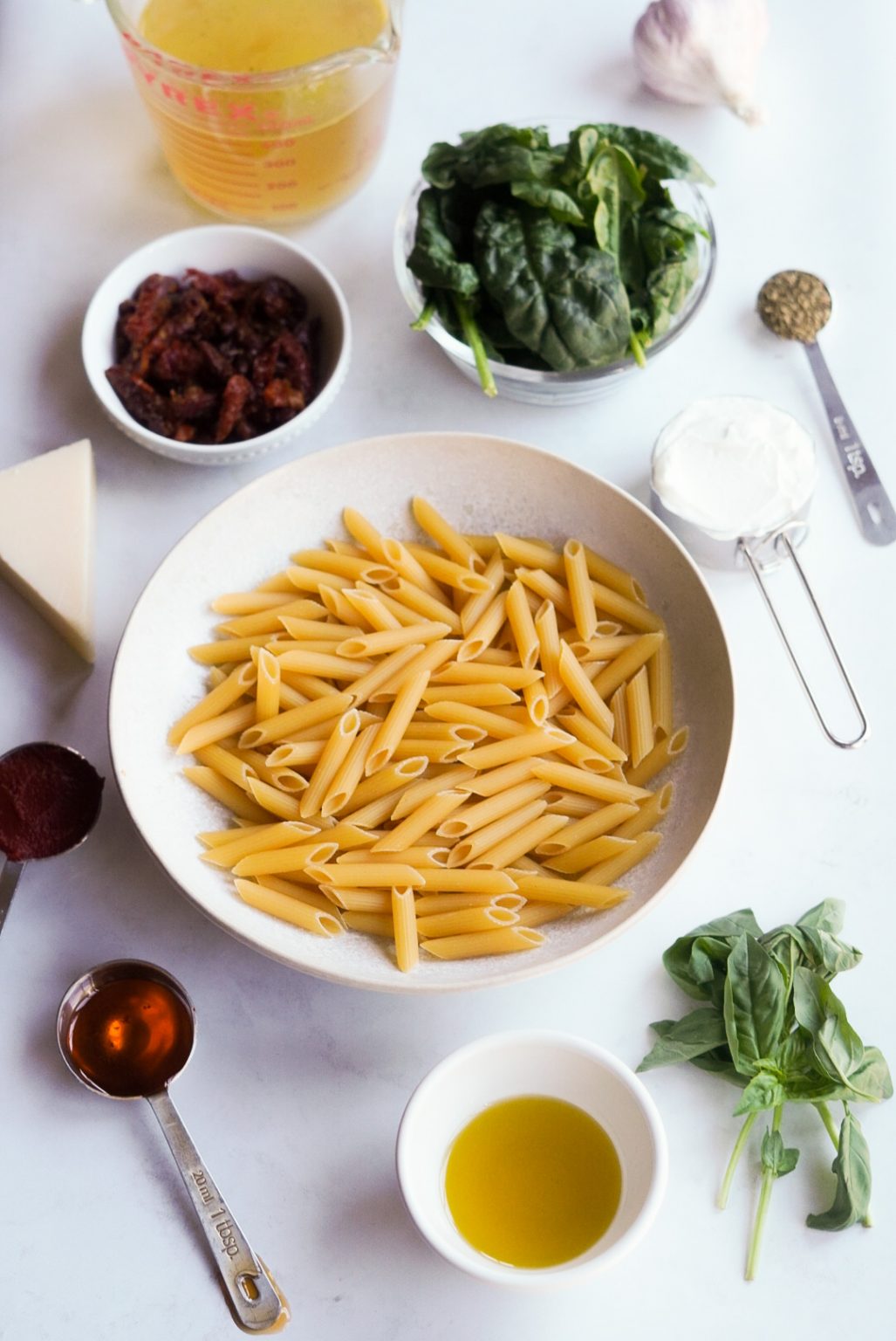 Healthy Sun Dried Tomato Pasta with Spinach (No Cream!) Wellness by Kay