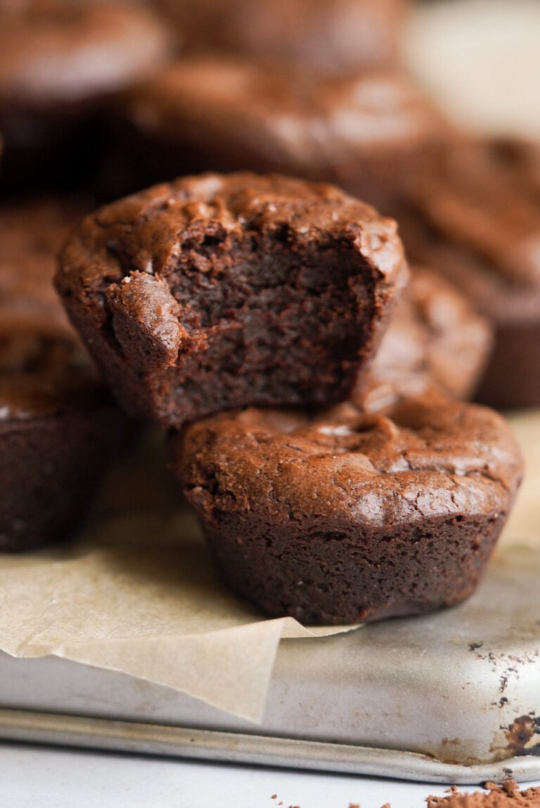 Mini Chocolate Fudge Brownie Bites - Wellness by Kay