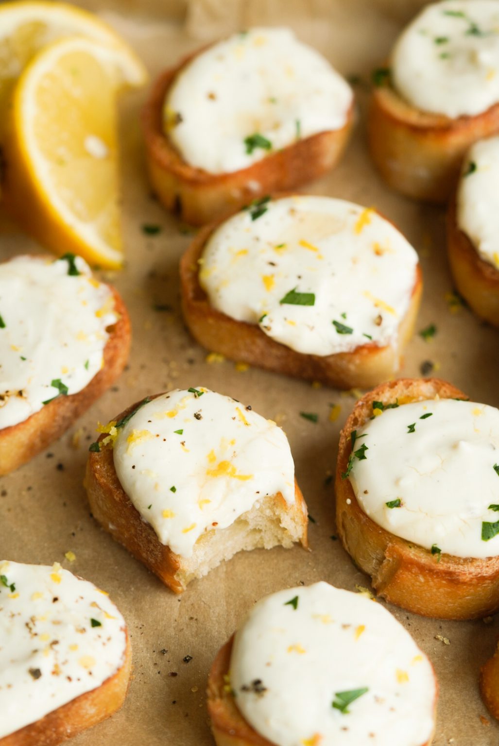 Whipped Ricotta Crostini With Honey & Lemon - Wellness By Kay