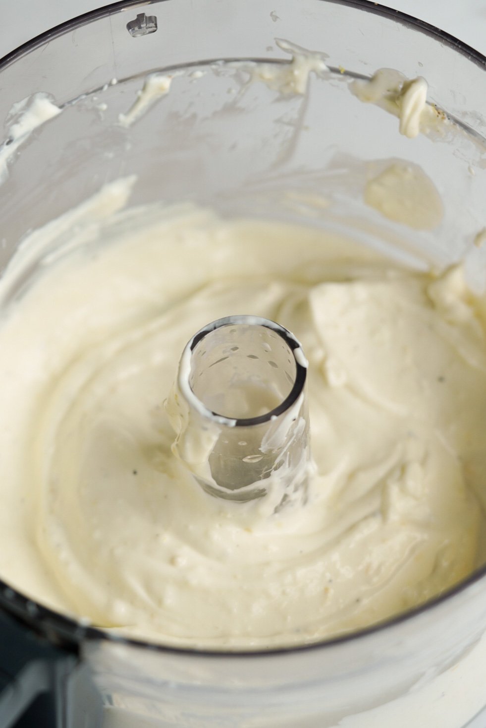 whipped ricotta in a food processor