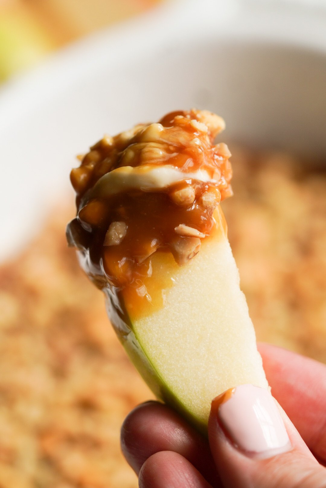 Cream Cheese Caramel Apple Dip with Toffee Bits Wellness by Kay