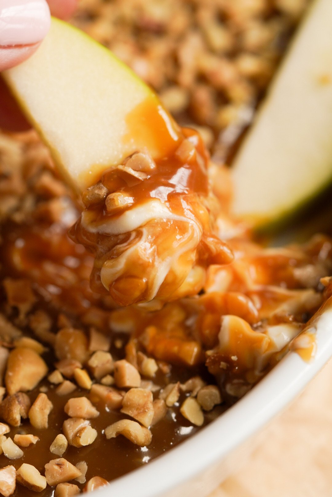 Cream Cheese Caramel Apple Dip with Toffee Bits Wellness by Kay