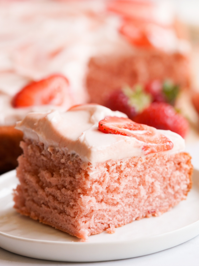 Strawberry Jam Cake with Cream Cheese Frosting