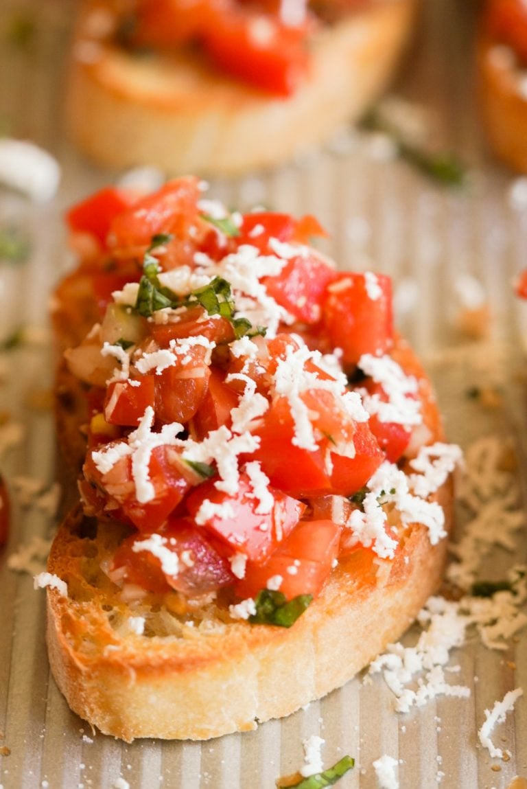 Best Tomato & Goat Cheese Bruschetta - Wellness By Kay