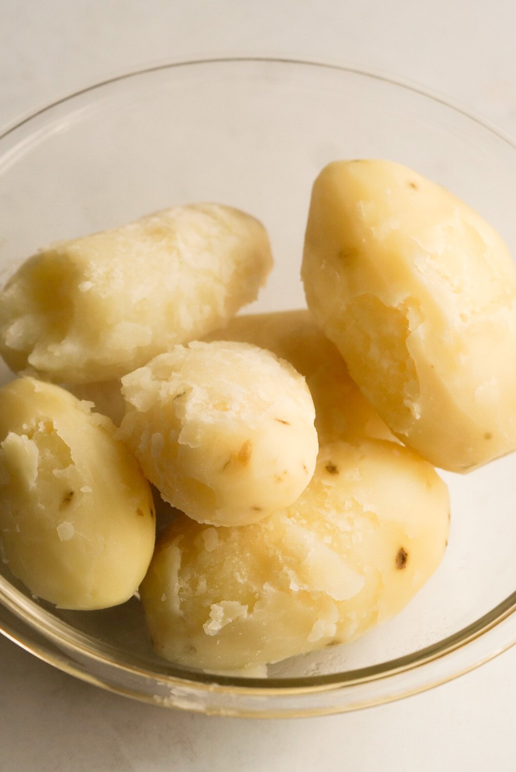 cooked potatoes in a bowl