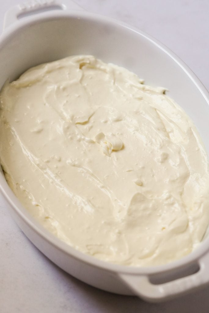 cream cheese sour cream base layer of dip