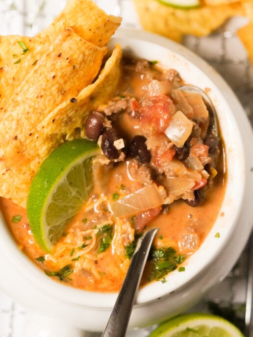 Creamy Taco Soup (with Ground Beef) - Wellness by Kay