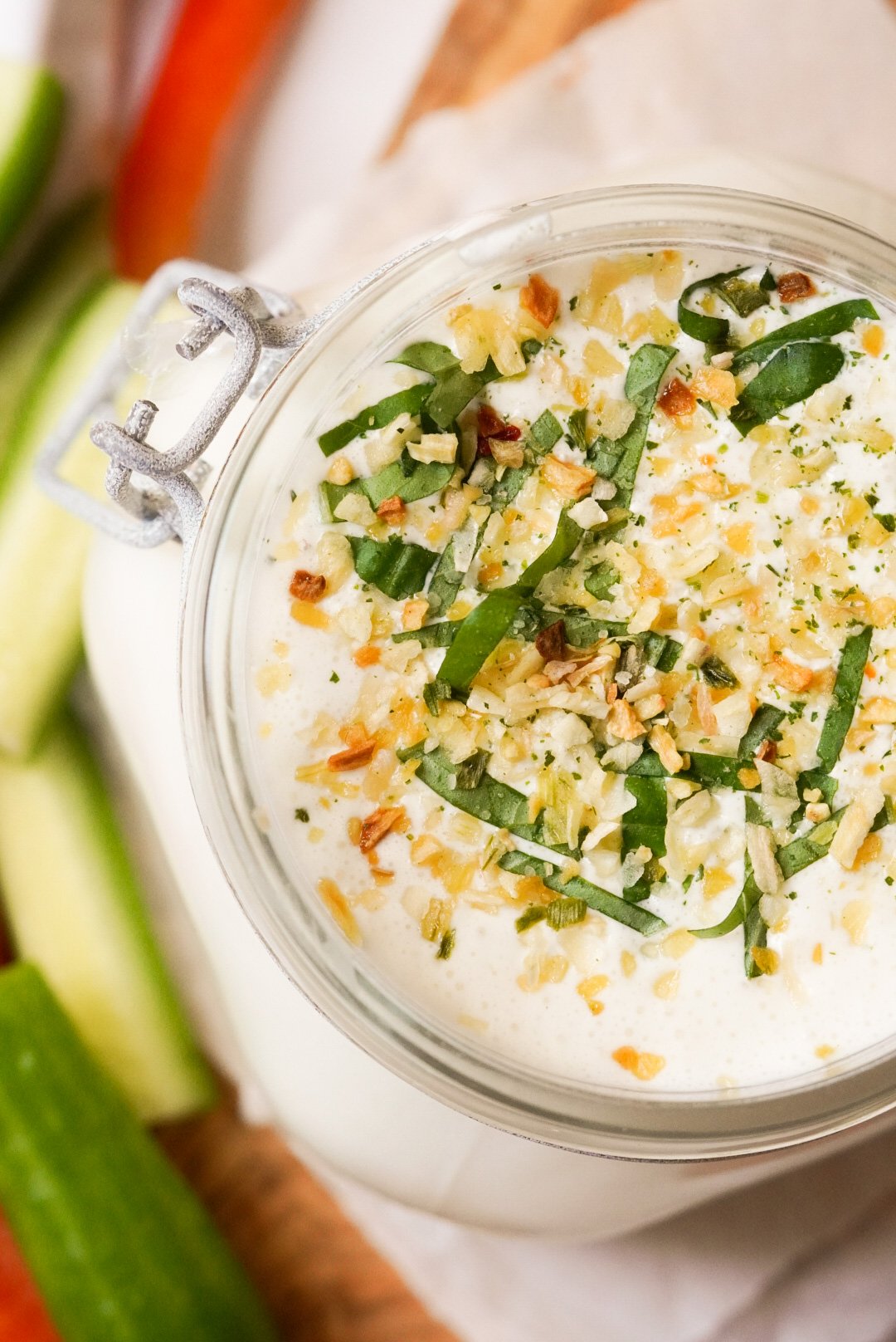 Greek Yogurt & Cream Cheese Veggie Dip (High Protein!) Wellness by Kay