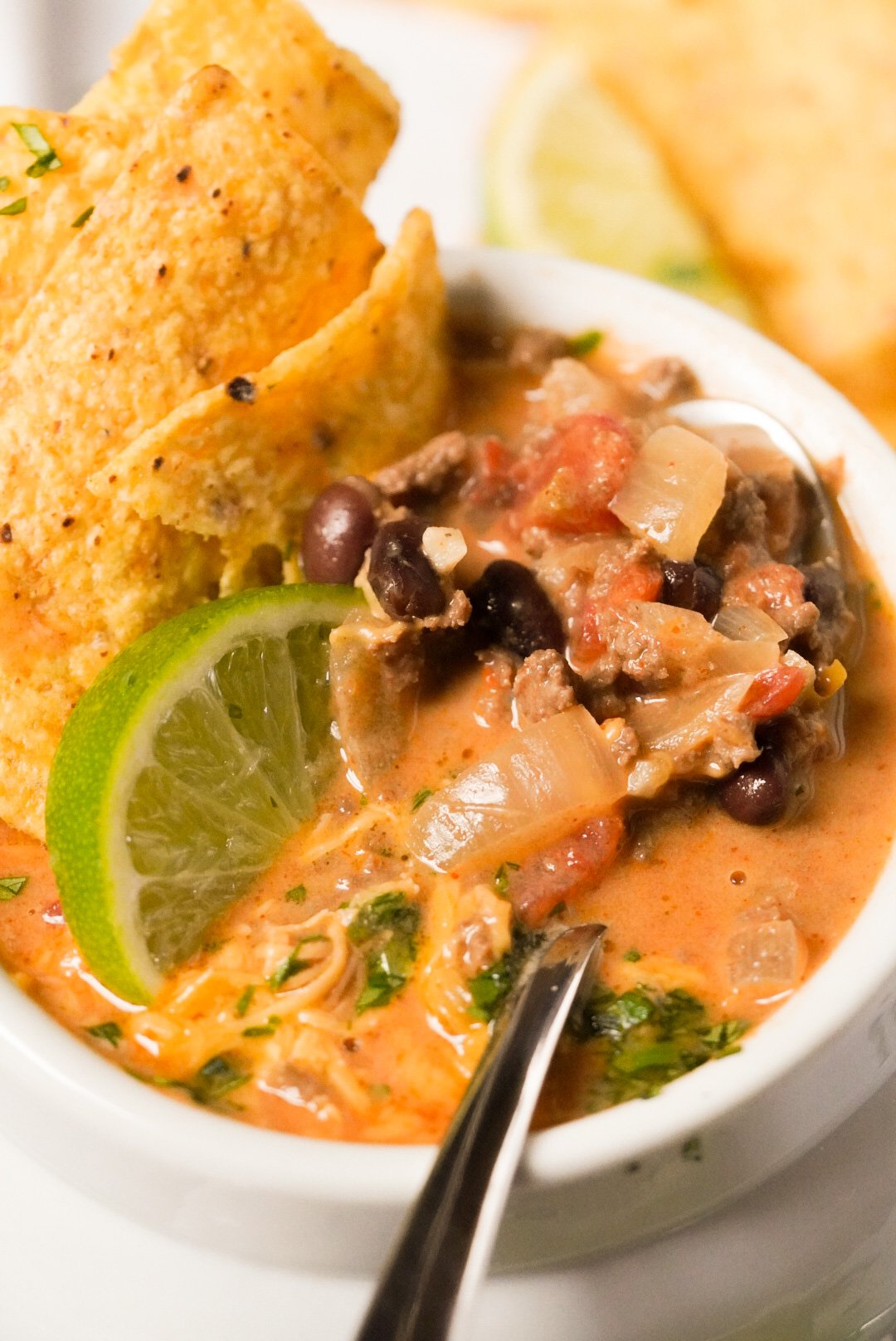 Creamy Taco Soup (with Ground Beef) - Wellness by Kay