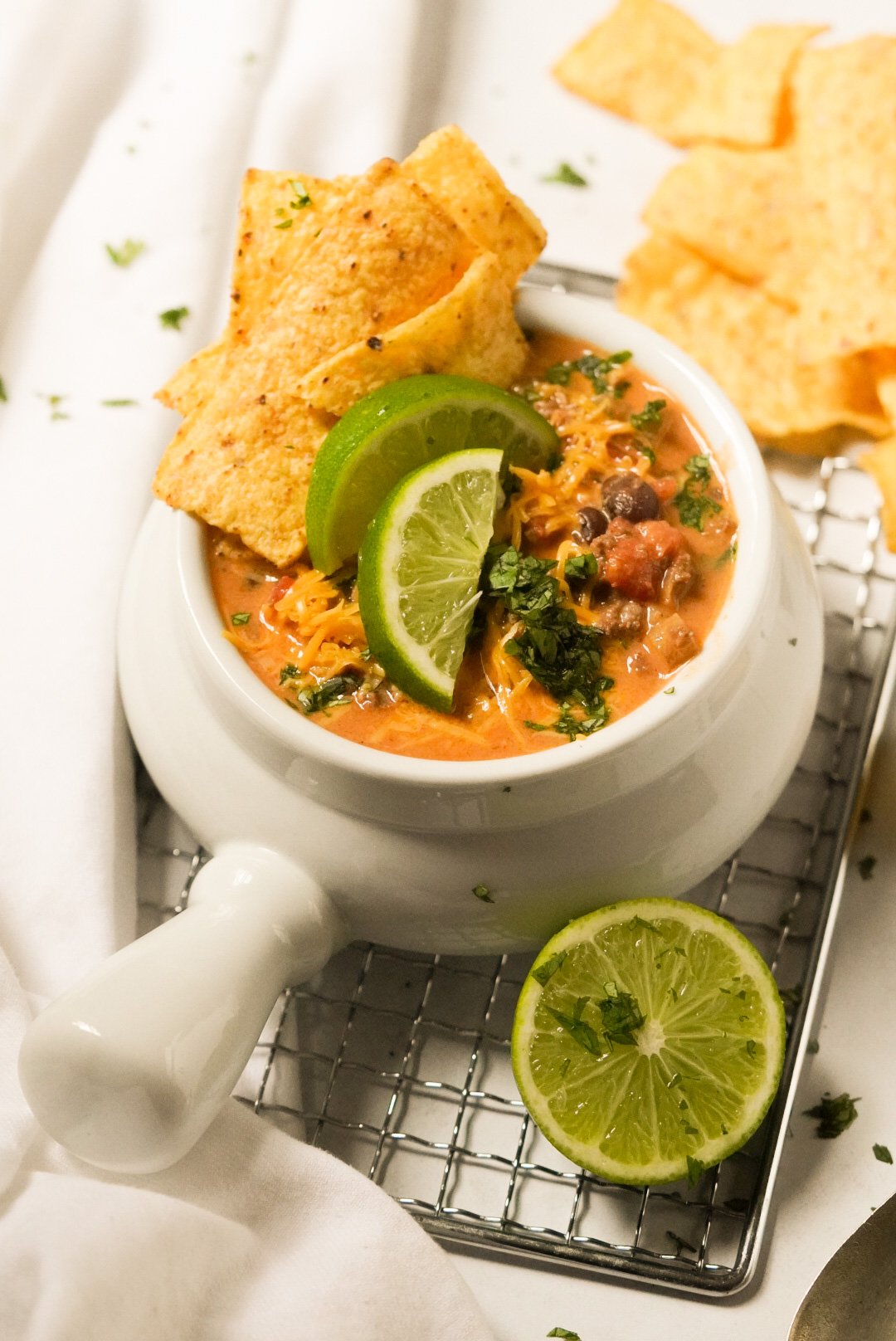 Creamy Taco Soup (with Ground Beef) - Wellness by Kay