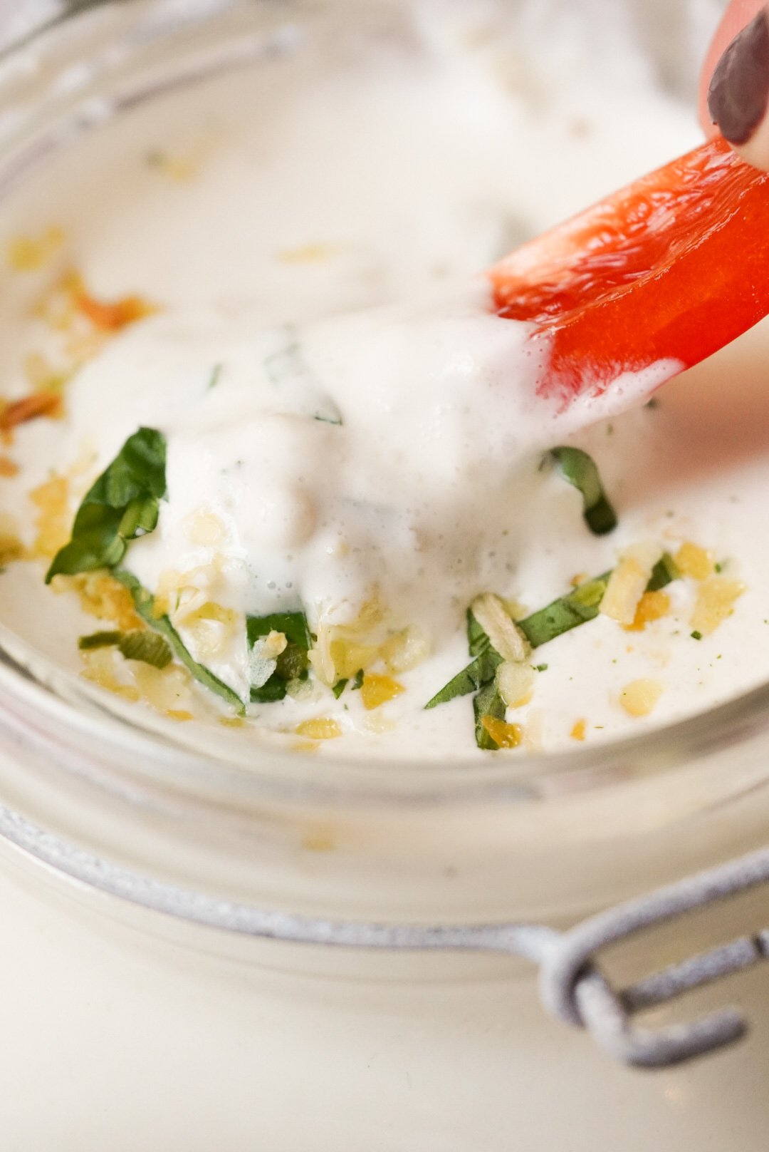 Greek Yogurt & Cream Cheese Veggie Dip (High Protein!) Wellness by Kay