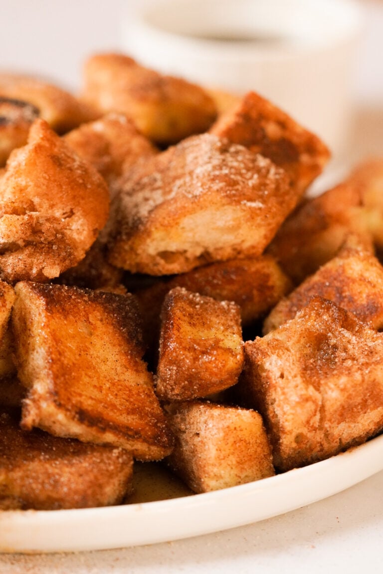 French Toast Bites with Cinnamon Sugar Wellness by Kay