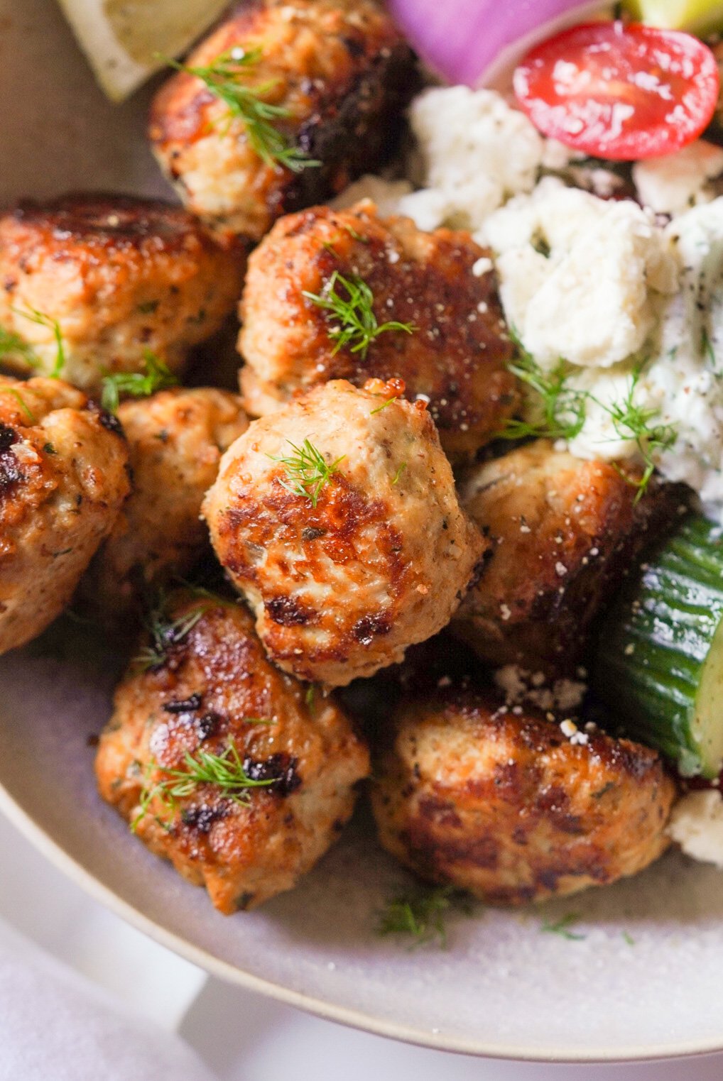 Greek Chicken Meatballs - Wellness by Kay