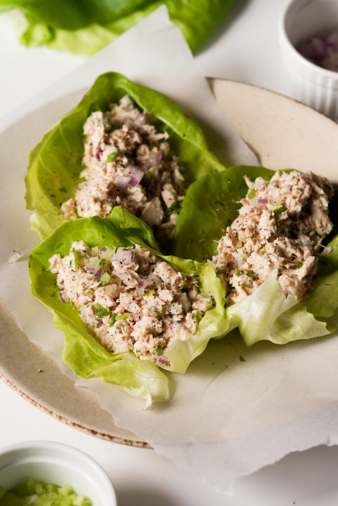 low carb tuna salad wraps