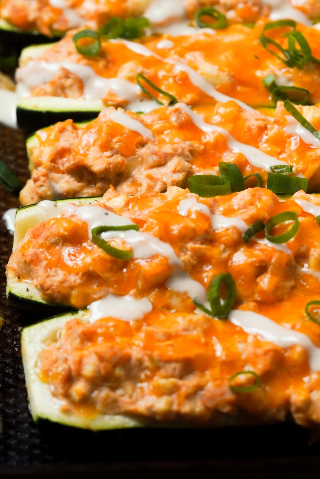 Buffalo Chicken Zucchini Boats Wellness by Kay