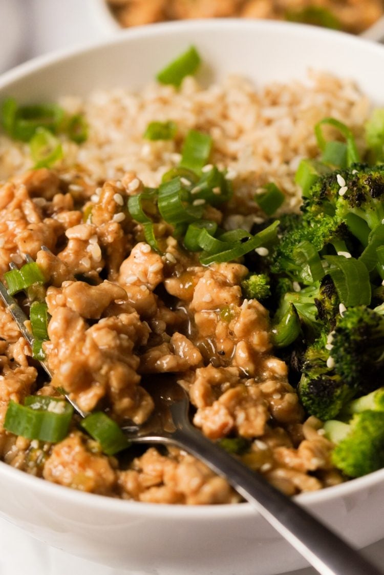 Ground Turkey Teriyaki Rice Bowls Wellness by Kay
