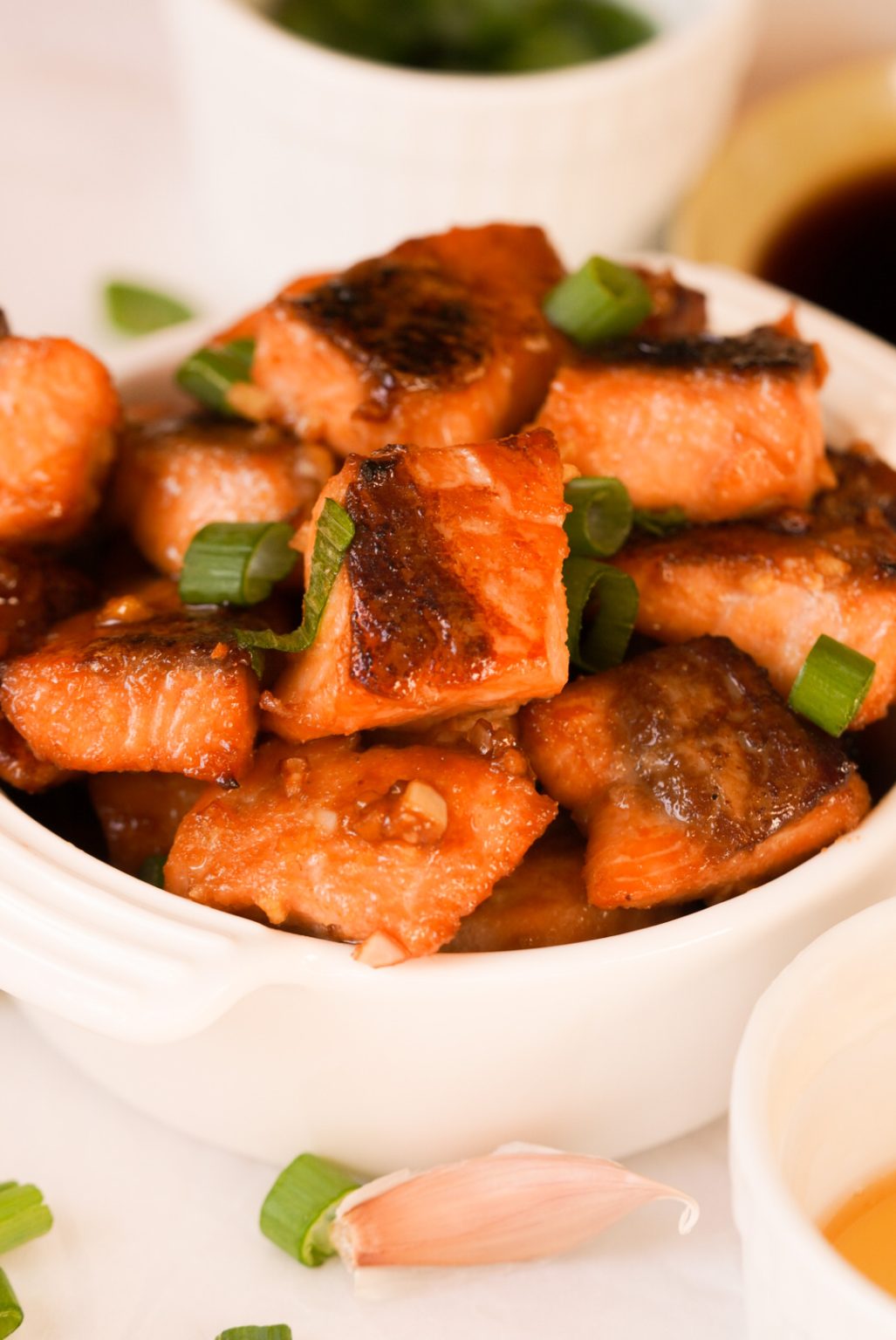 Honey Garlic Salmon Bites Wellness by Kay