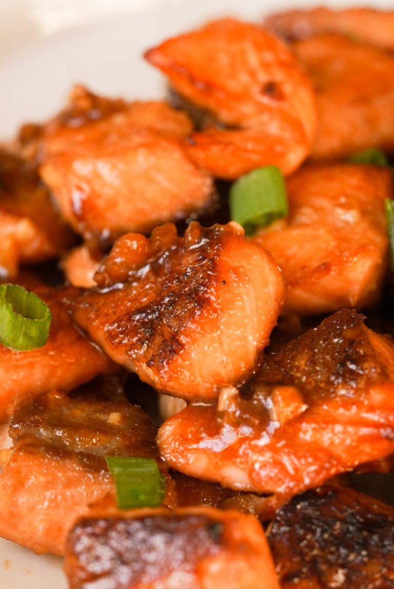Honey Garlic Salmon Bites Wellness by Kay