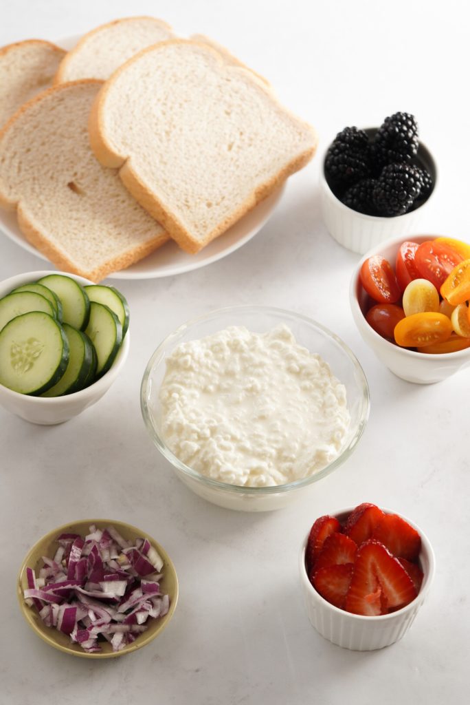 toast with cottage cheese ingredients