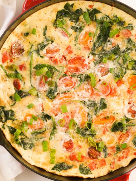 Egg White Frittata with Spinach - Wellness by Kay