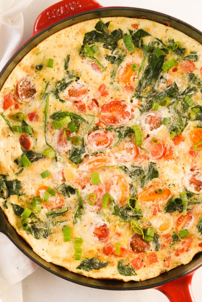 egg white frittata with spinach