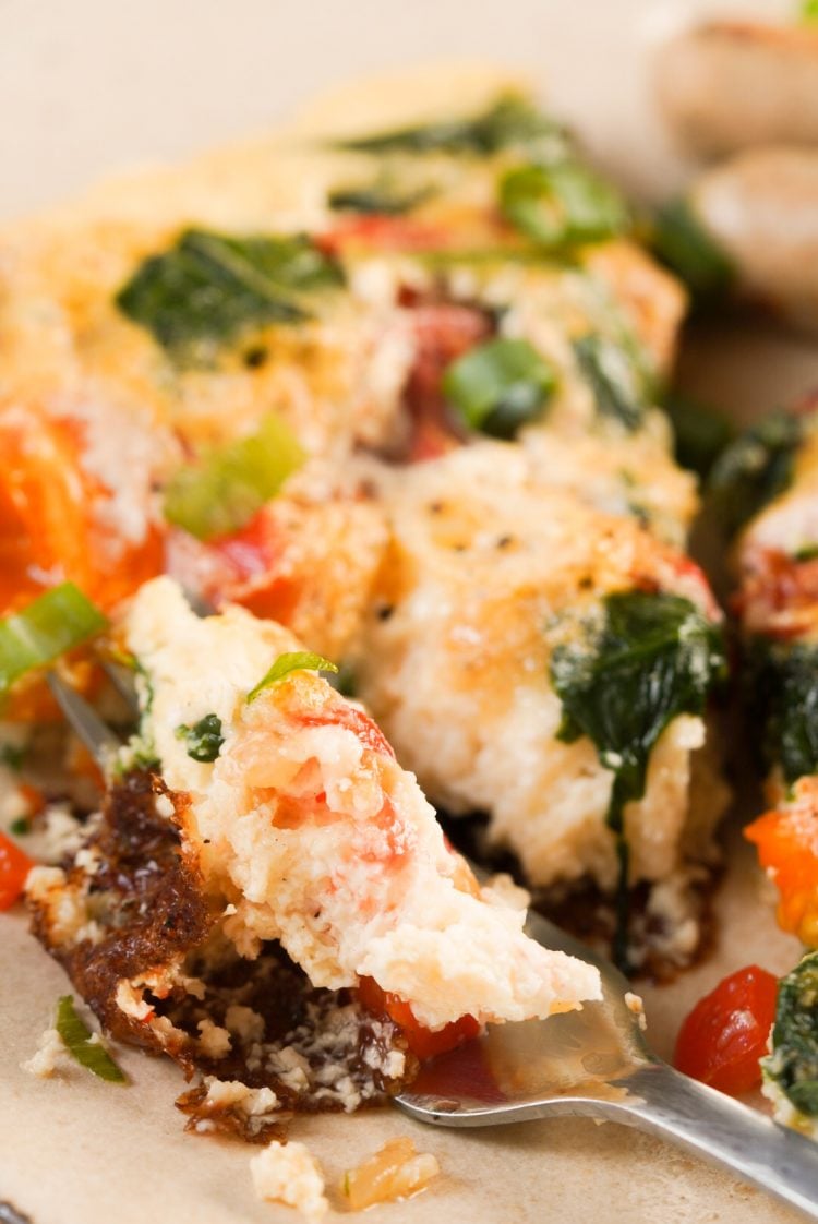 Egg White Frittata with Spinach - Wellness by Kay